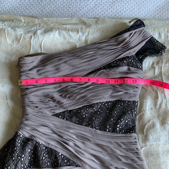 BCBG Max Azria Runway One Shoulder Pleated Dress - Picture 6 of 7